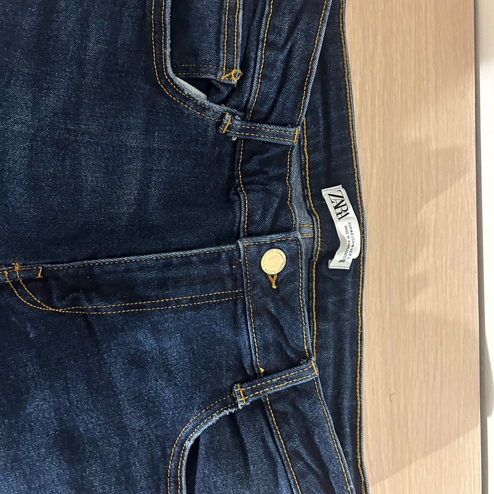 Zara Blue High Rise Jeans Classic Style